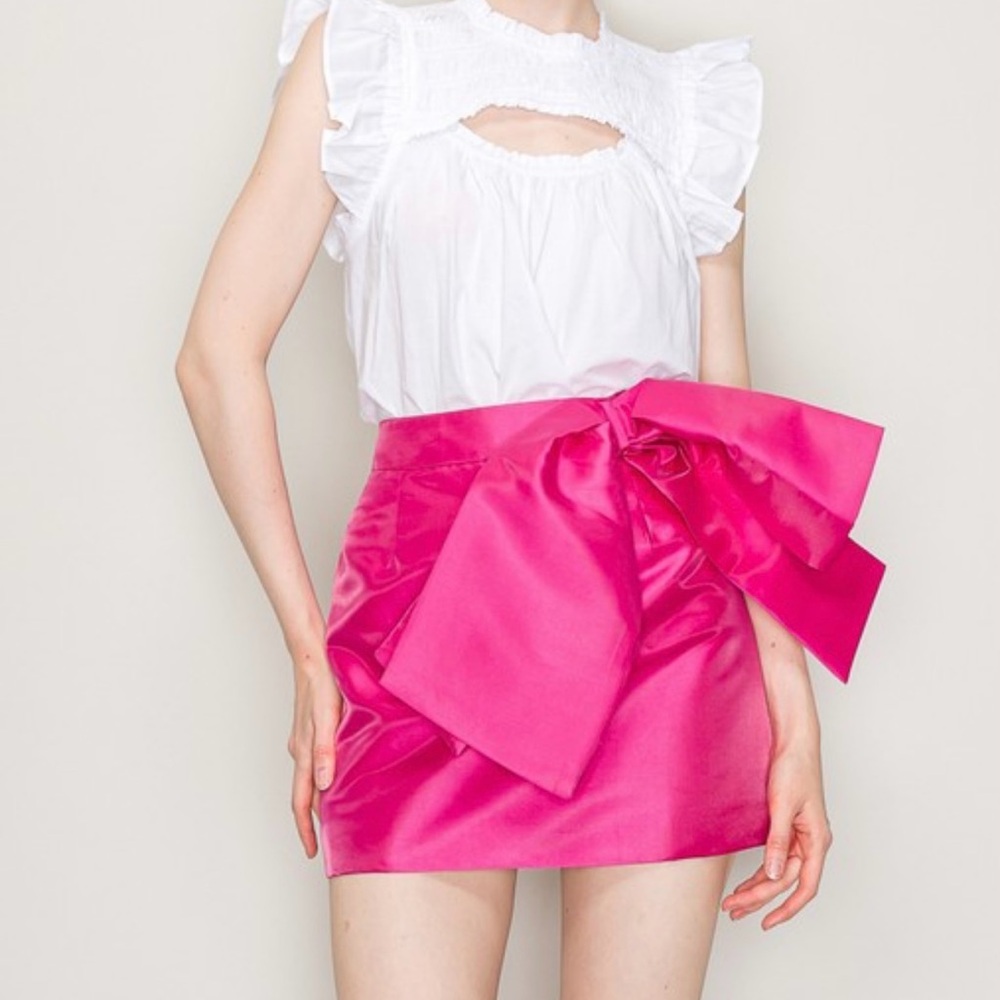 Bow Mini Skirt Pink